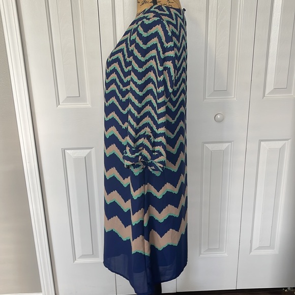 Luxology Blue Pattern Dress - Picture 4 of 8